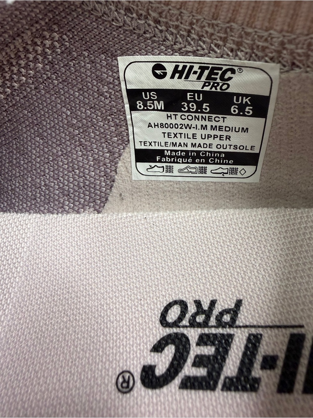 Hi-Tec Women's Blush Pink Knit Athletic Sneakers with Black Accents - Picture 5 of 5